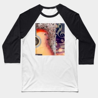 Musical Collapse Design Baseball T-Shirt